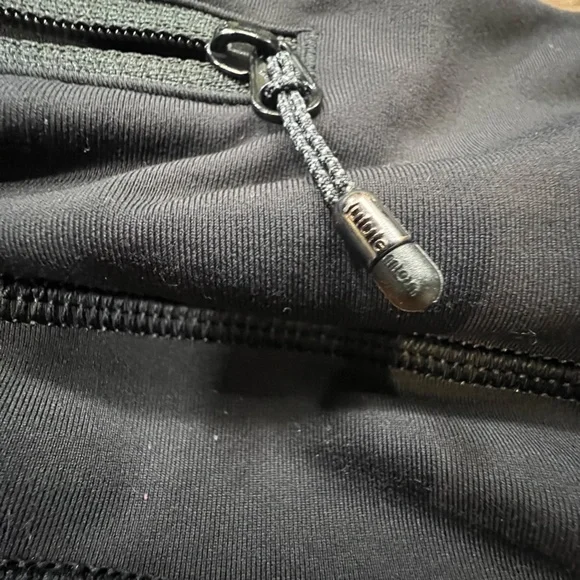 Lululemon Speed Crops Black Sz 6 W6HAYS Drawstring 23" Inseam High Waist Running - Picture 8 of 12